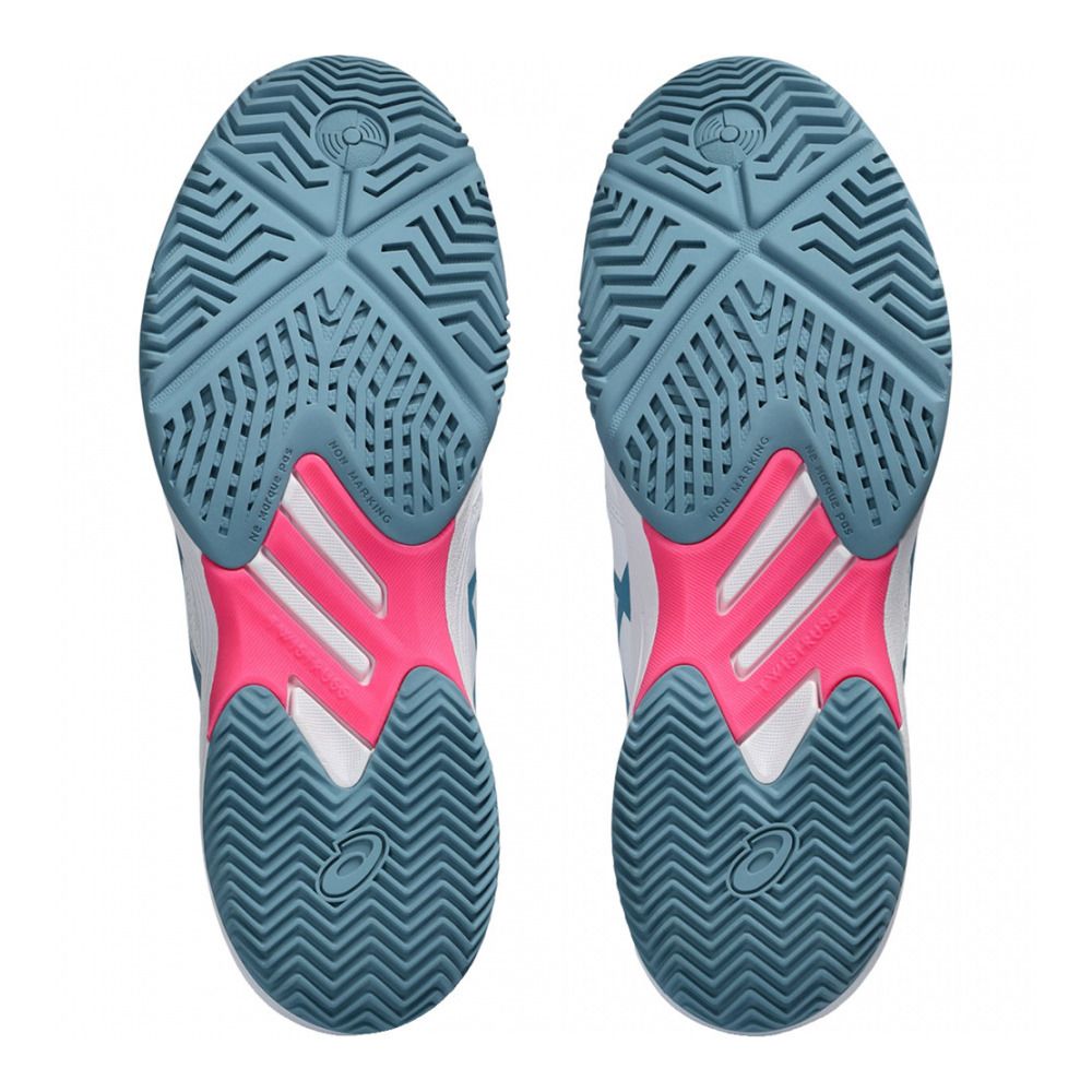 Asics SOLUTION SWIFT FF PADEL - Chaussures de padel Femme white/gris blue