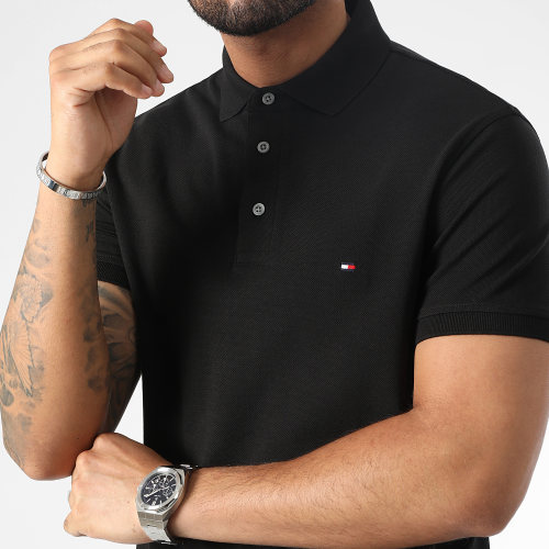 Polo Manches Courtes Slim 7771 Noir