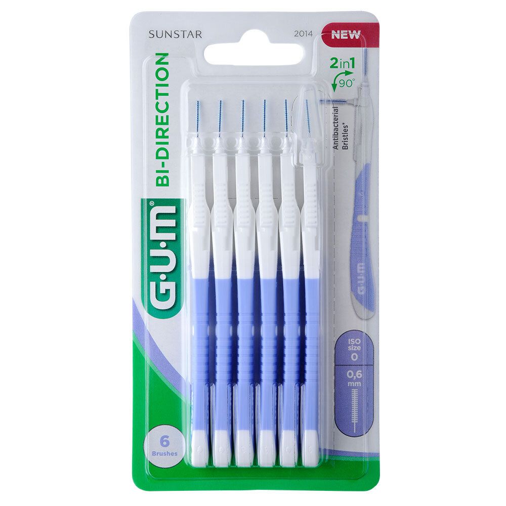 GUM® Bi-Direction Interdentalbürsten 0,9 mm hellblau
