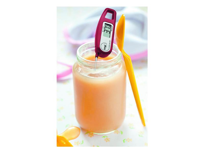 TFA Dostmann Einstichthermometer THERMO JACK, Bordeaux Digitales Einstichthermometer