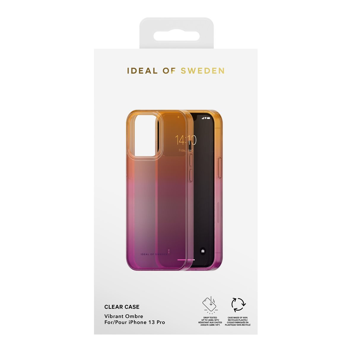 iPhone 13 Pro Hardcase Hülle Clear Case Recycled (IDCLCSS23-I2161P-466) - Vibrant Ombre