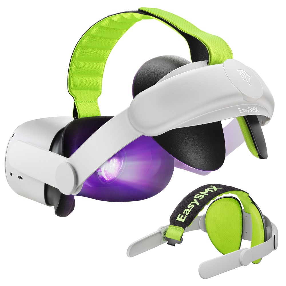 Q20 VR-Kopfband für Meta / Oculus Quest 2 (Grössenverstellbar) - Schwarz / Grün