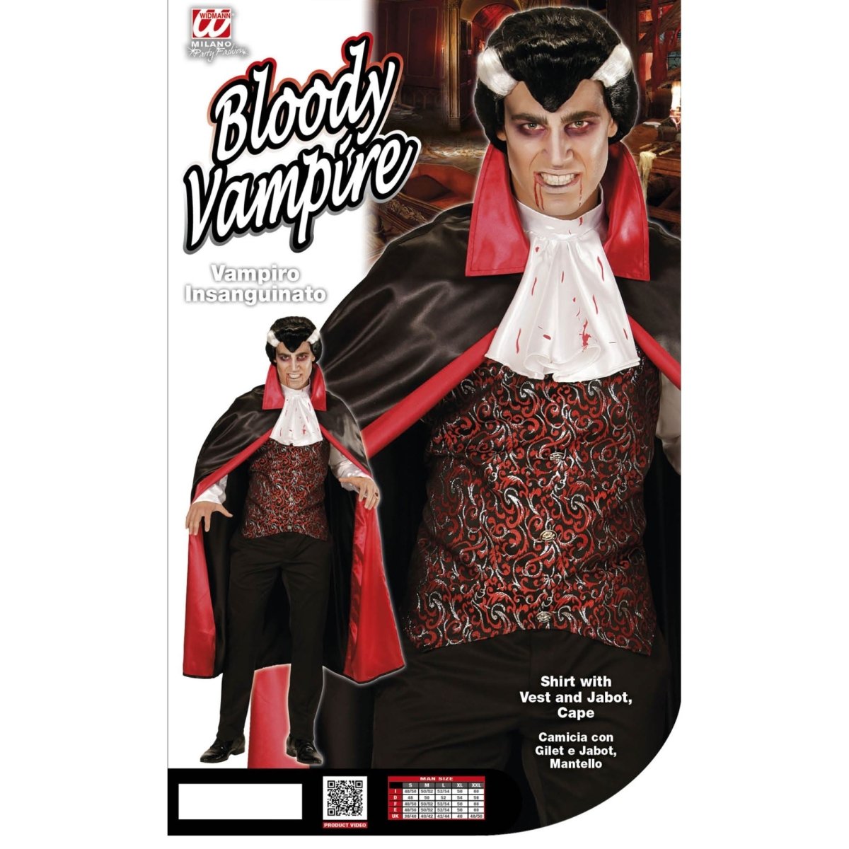 Halloween Kostuum Rood Heren Vampier