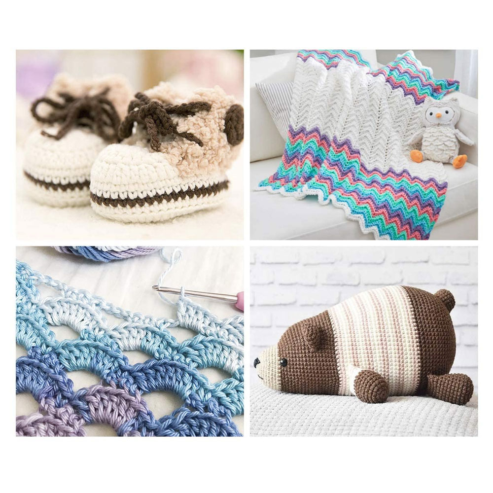 (36-tlg. Set) Häkel Handwerk Kit DIY Mercerie Nadeln mit Massband   Etui