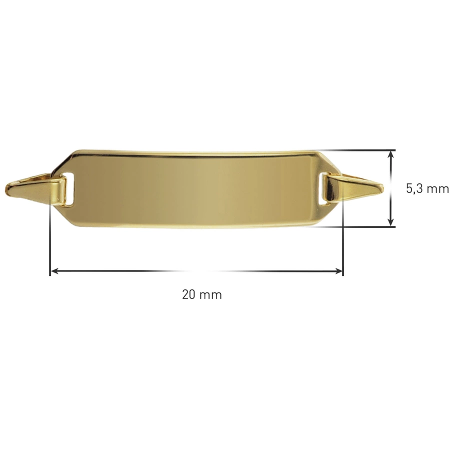 trendor Armband mit Gravur 585 Gold für Kinder Länge 14 cm gold