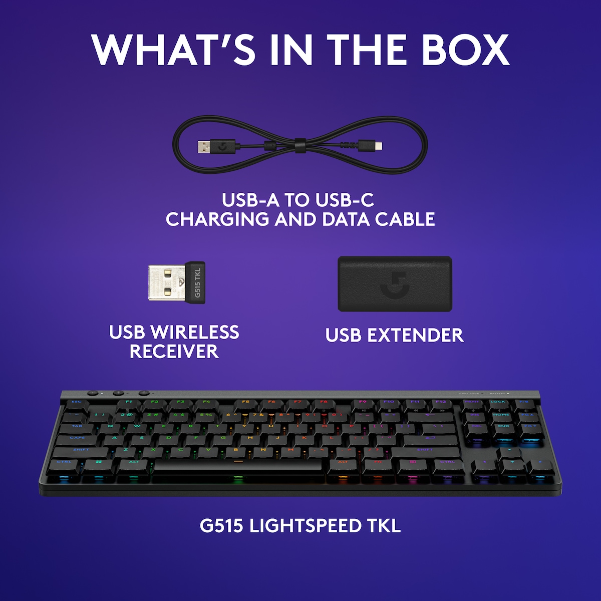 Logitech G G515 gamingtastatur (lineært, sort)