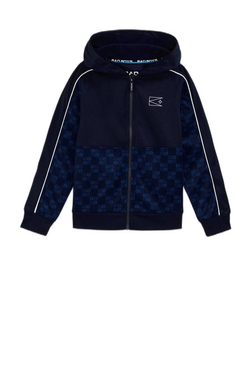 WE Fashion sweatvest donkerblauw