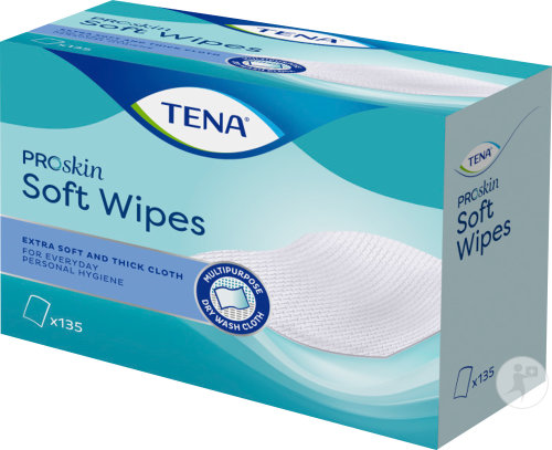 Tena ProSkin Soft Wipes Lingettes Sèches Extra Douces 135 Lingettes