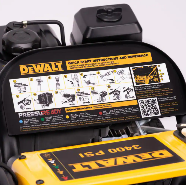Lavadora de alta pressão DEWALT 3400 PSI 2,5 GPM a gasolina com bomba de came axial AAA