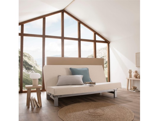 SOMEO - Matelas naturel latex naturel aube clic-clac ecru 65+65x19...
