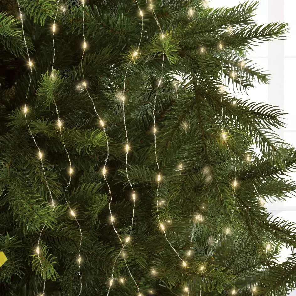 Rideau pour sapin H1,80 m 408 Micro LED Blanc chaud