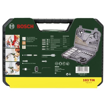 Bosch 2607017367 V-Line Titanium boren- en bitset 103-delig
