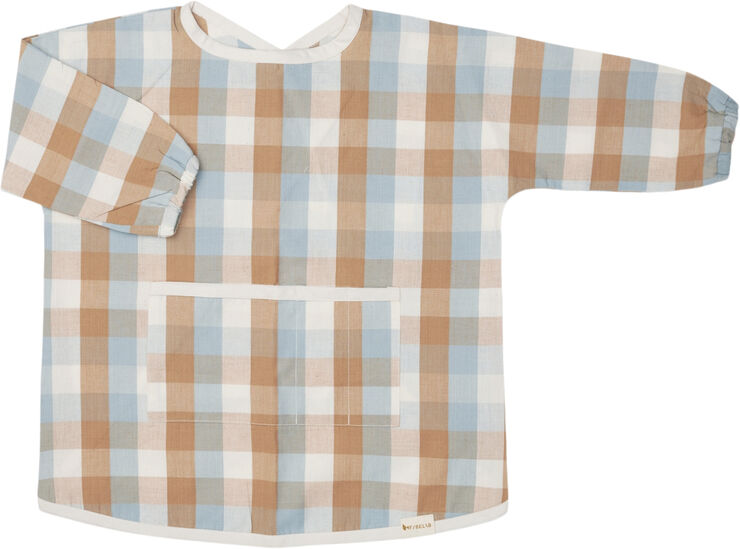 Fabelab Craft Smock - Cottage Blue Checks Multi print