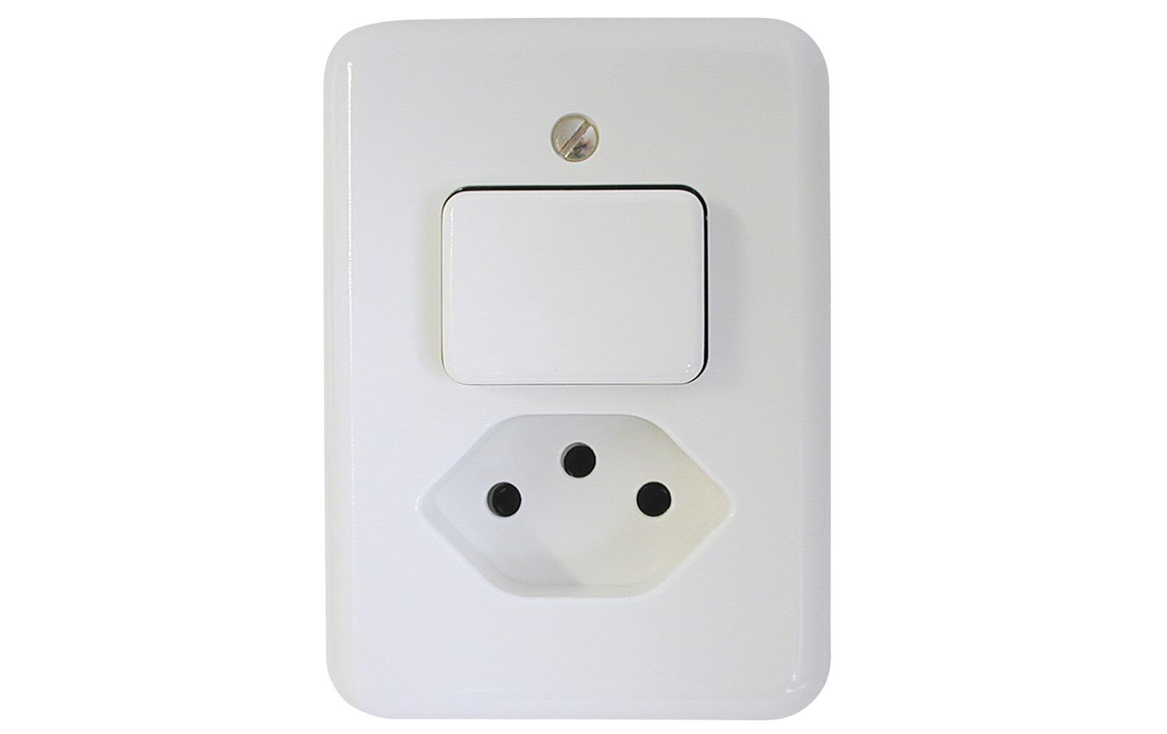 Kleinkombi UP Drucktaster und SteckdoseKleinkombi, Komplettset