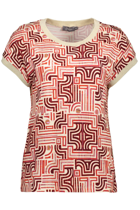 Geisha beige dames t-shirt