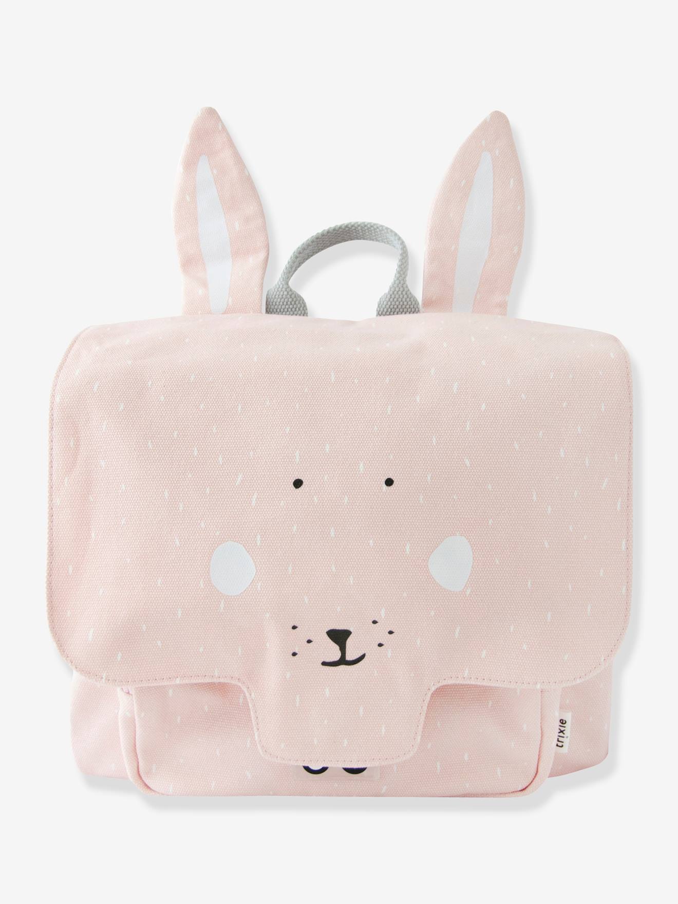 Bolsa tiracolo TRIXIE com estampa animal em rosa claro liso com motivos de animais.
