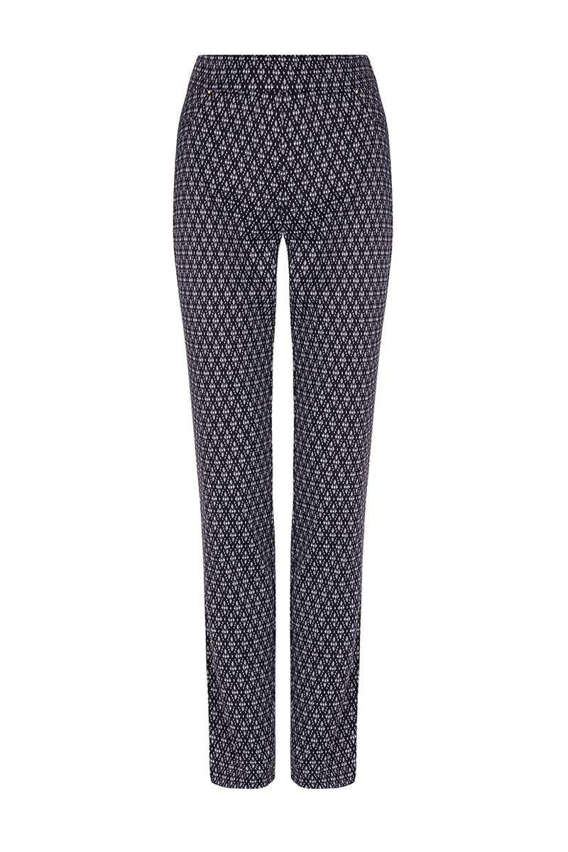 Calça legging estampada, estilo calça social - Estampa azul