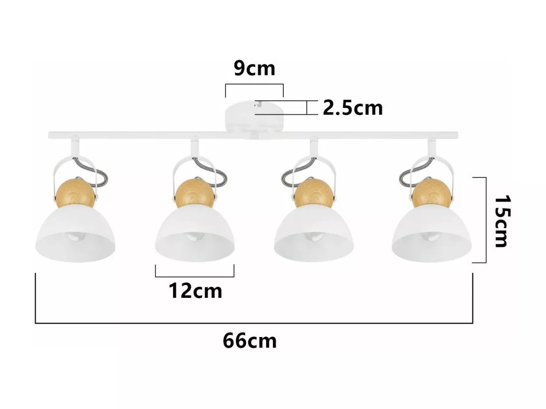 NETTLIFE Spot de plafond vintage noir E27 orientable 350° lampe de couloir rétro métal industriel orientable