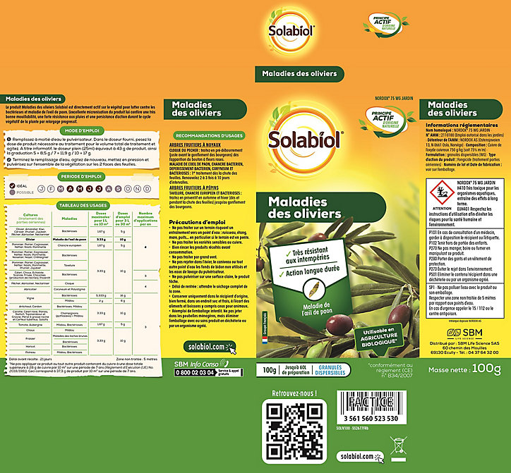 Maladie olivier Solabiol 100g