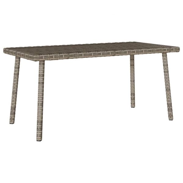 vidaXL Mesa de Centro de Jardim Retangular 80x40x37cm Vime Pe Cinzento - 837651712