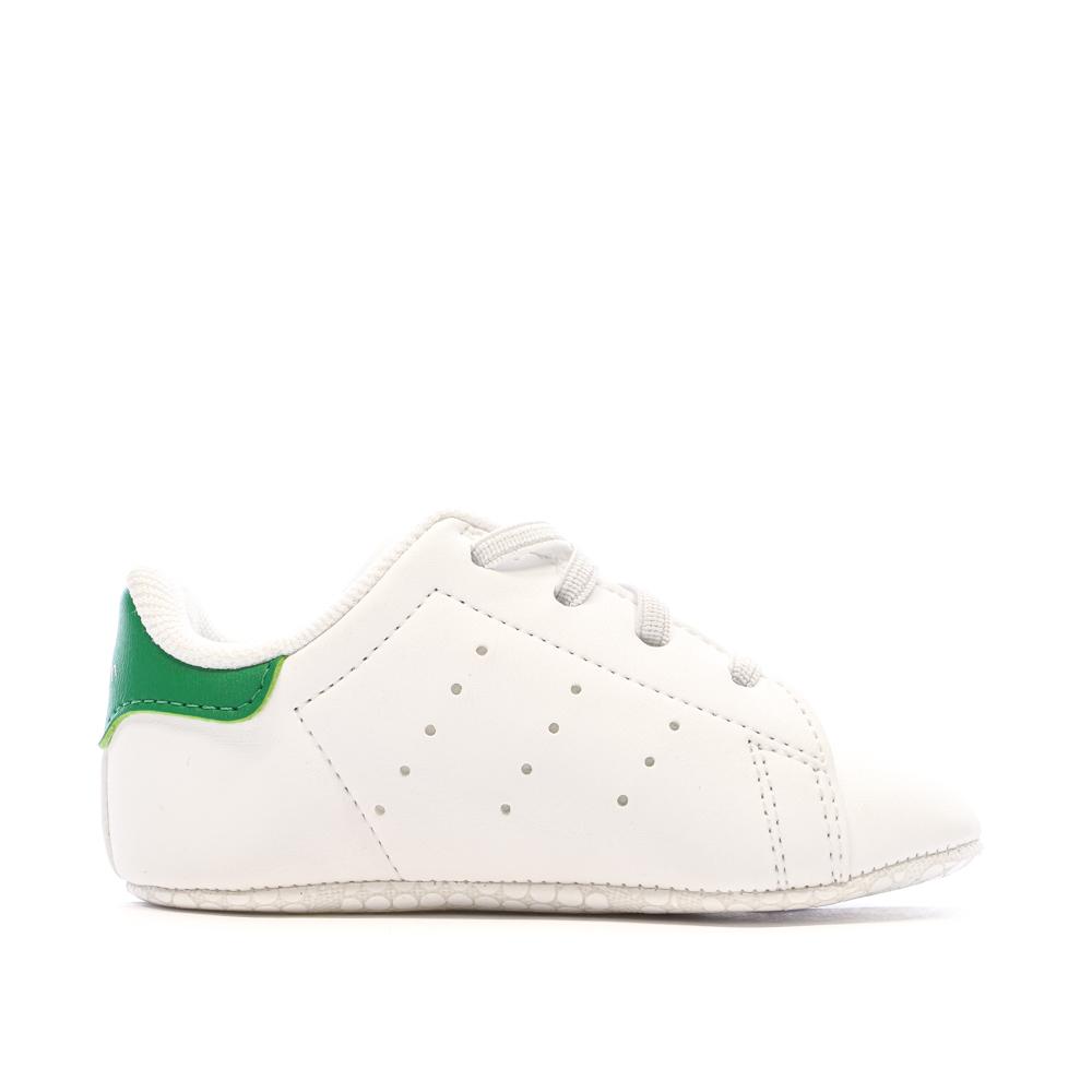Adidas Baskets Blanc/Vert Bébé Adidas Stan Smith Crib