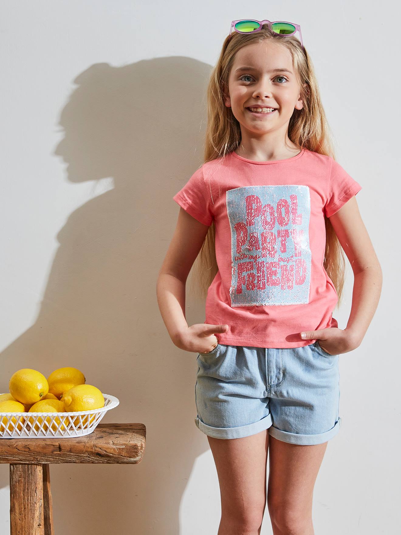 Camiseta reversível de lantejoulas 