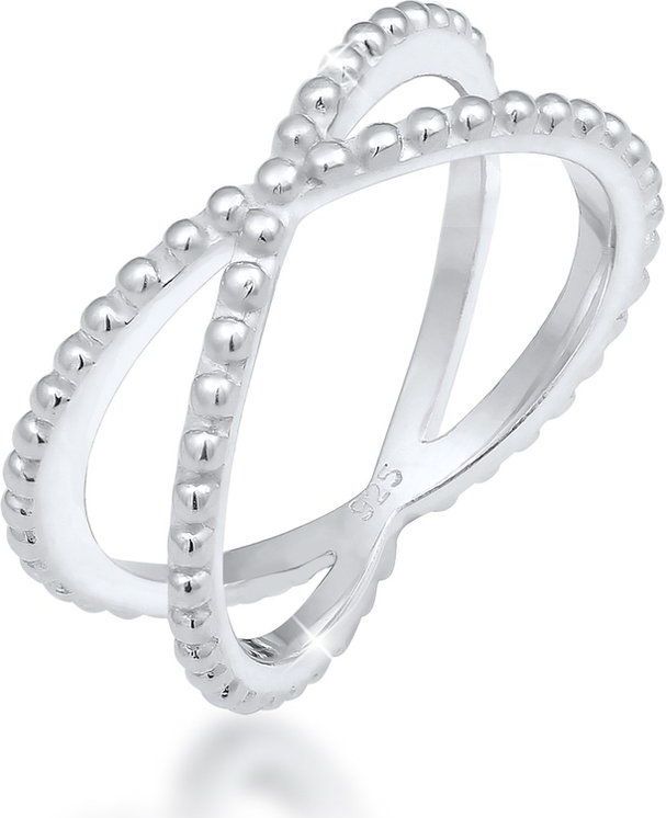 Elli - Ring - 925 Sterling Zilver - Dames Kruis Bol Modern Blogger Trend