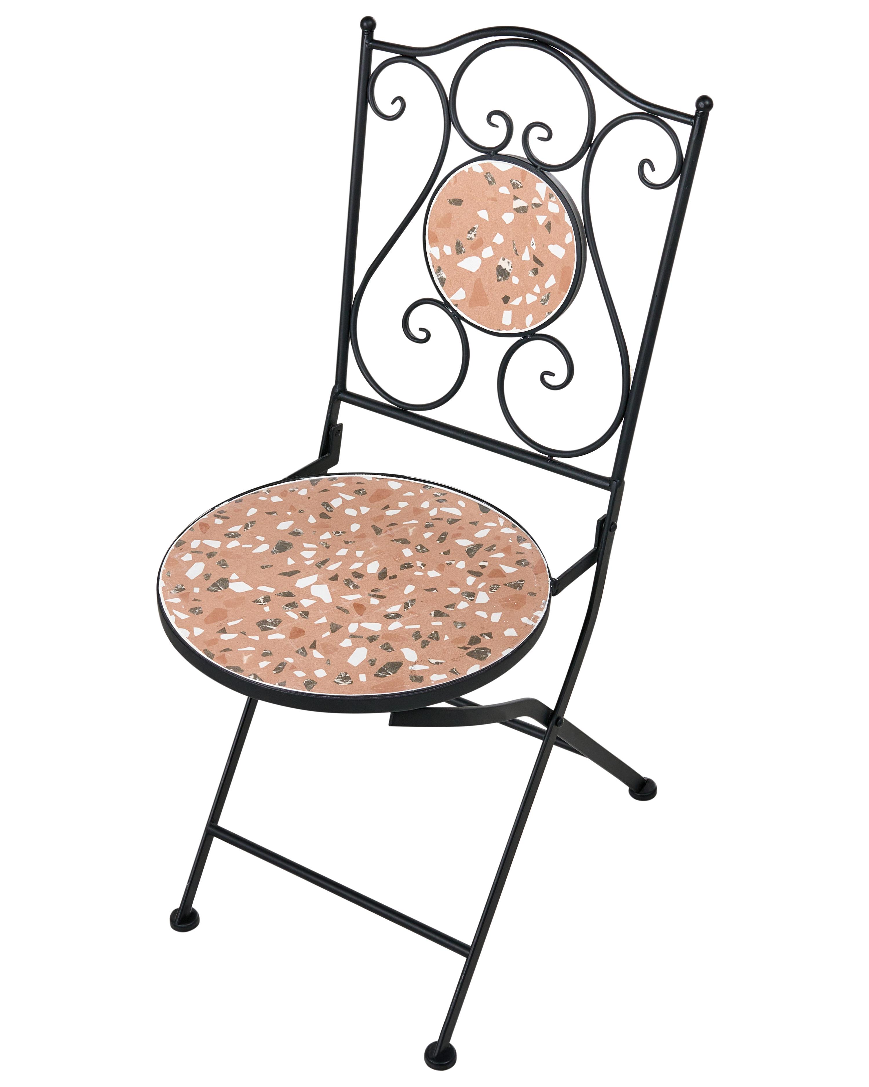 Set van 2 tuinstoelen ADRANO inklapbaar Metaal Zwart