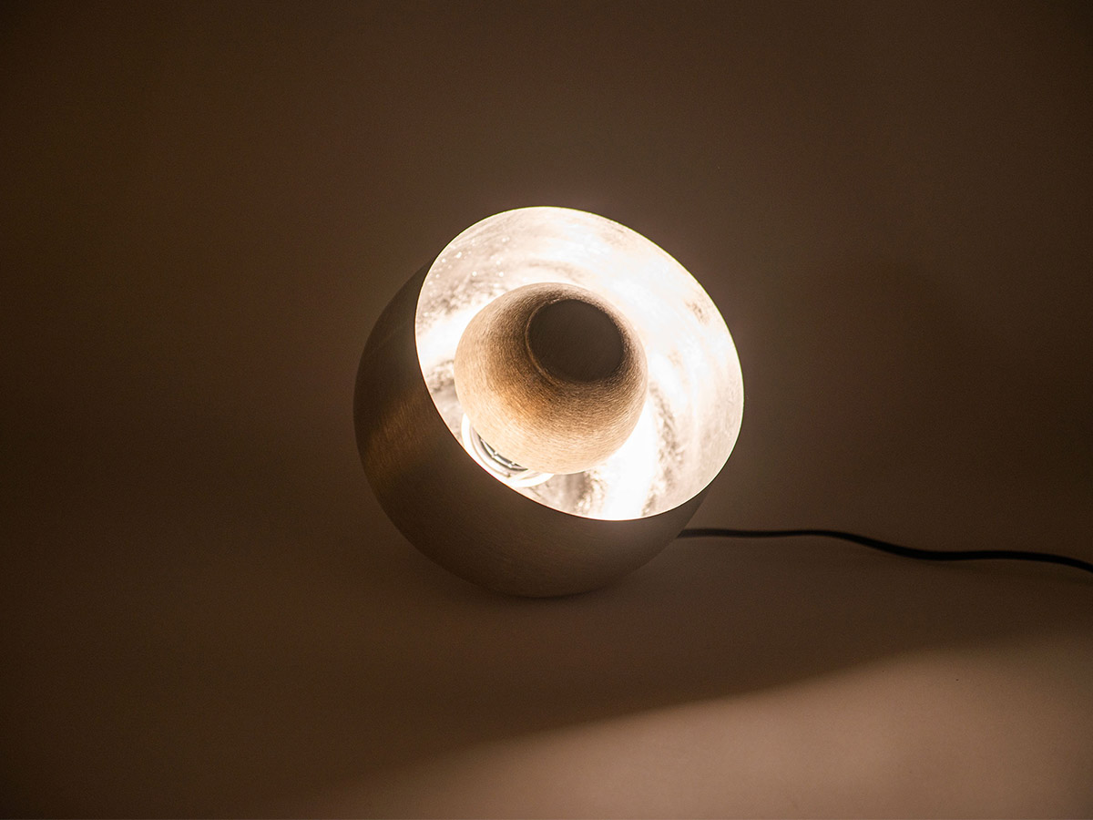 Lampe à poser samuel argenté ø 21 cm