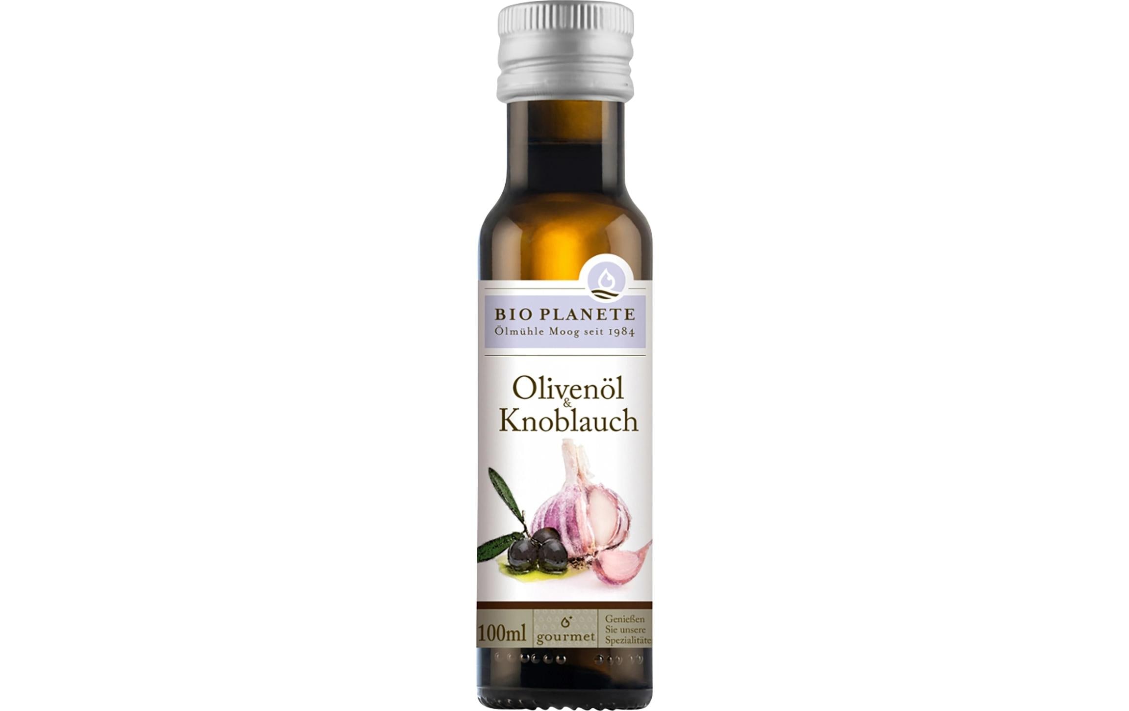 Olivenöl und Knoblauch 100 mlIntensives Olivenöl mit aromatischem Knoblauch