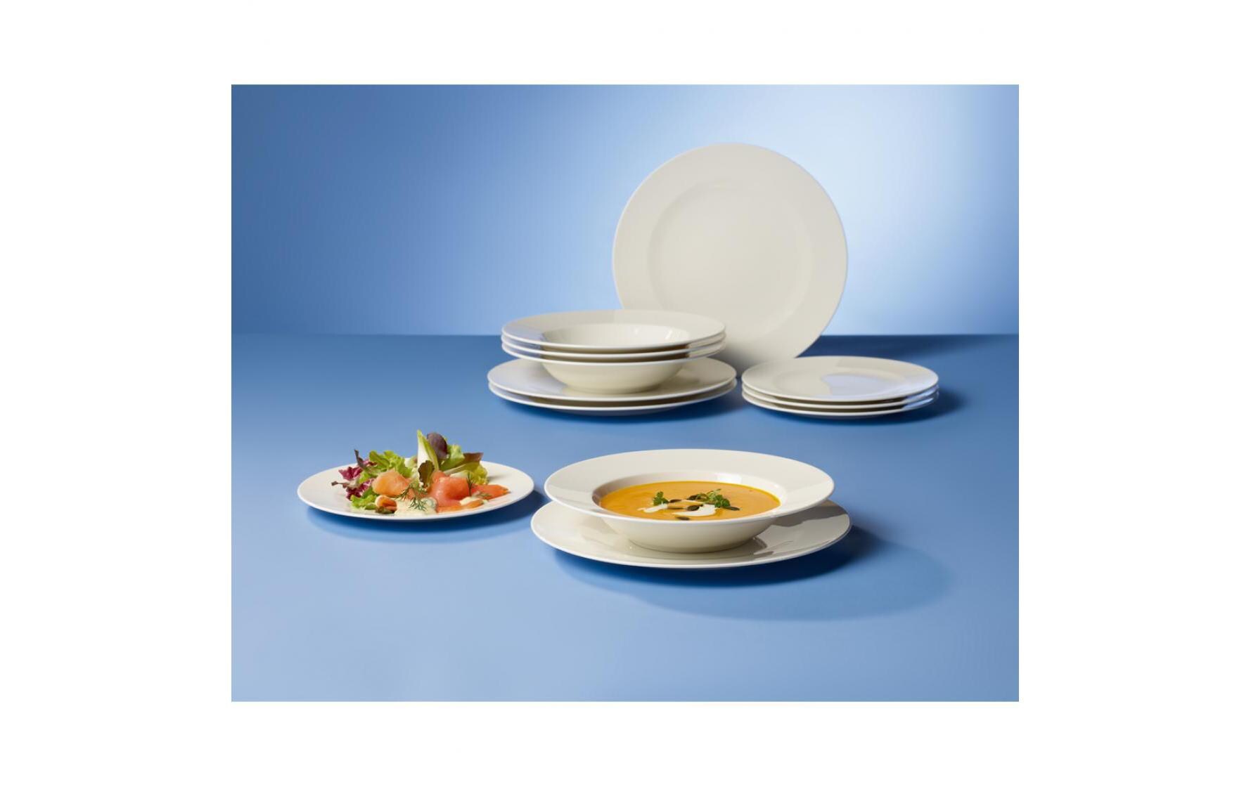 Speiseteller For Me Ø 27 cm, 6 Stück, Weiss<br>Porzellanteller Set