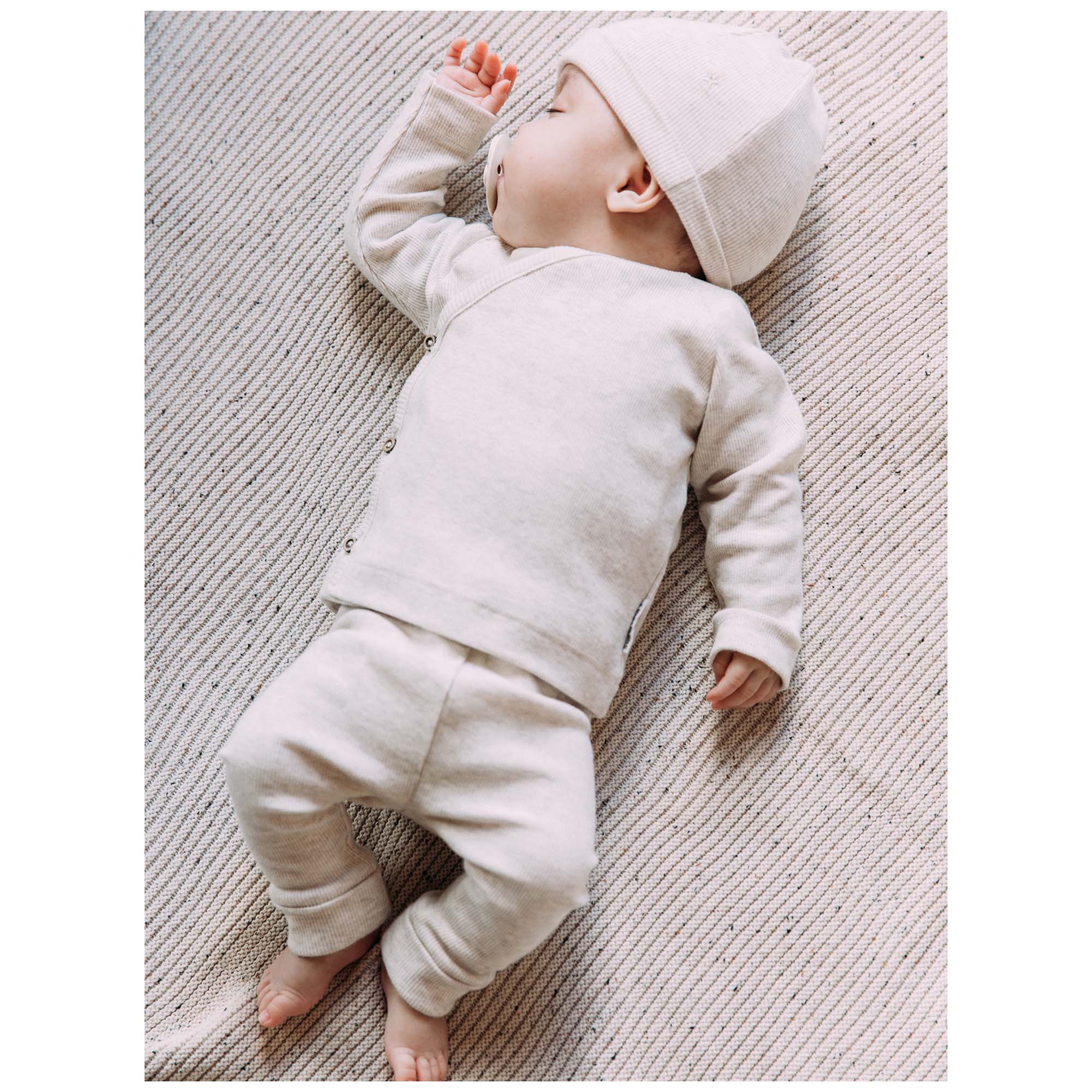 Sweet Petit Mini broek rib  effen beige