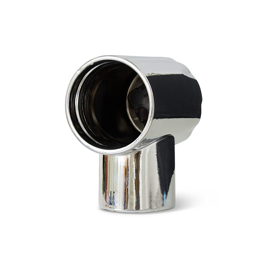 Klok Retro ceramic chrome