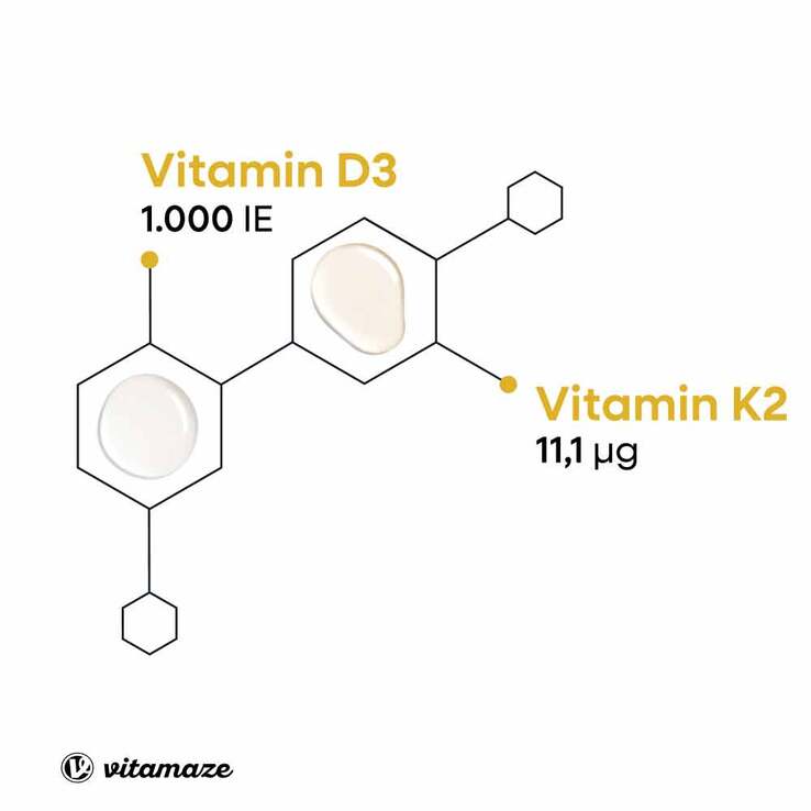 Vitamin D3 K2 1000 I.E. / 10 µg Tropfen hochdosiert, 50 ml