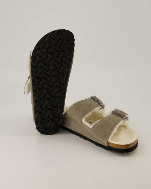 Birkenstock Arizona Shearling Hausschuhe in Grau