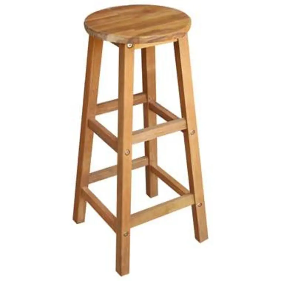 vidaXL - Barstoel - Bruin - Acaciahout - 2 stuks