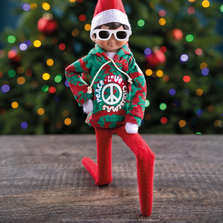 Elf on the Shelf The Elf on the Shelf® Elf Outfit - Love & Peace Hoodie Mehrfarbig
