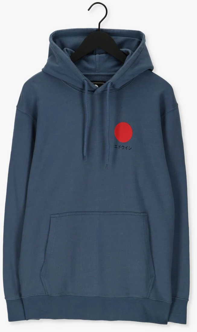 EDWIN blauwe edwin sweater japanese sun hoodie sweat heavy felpa
