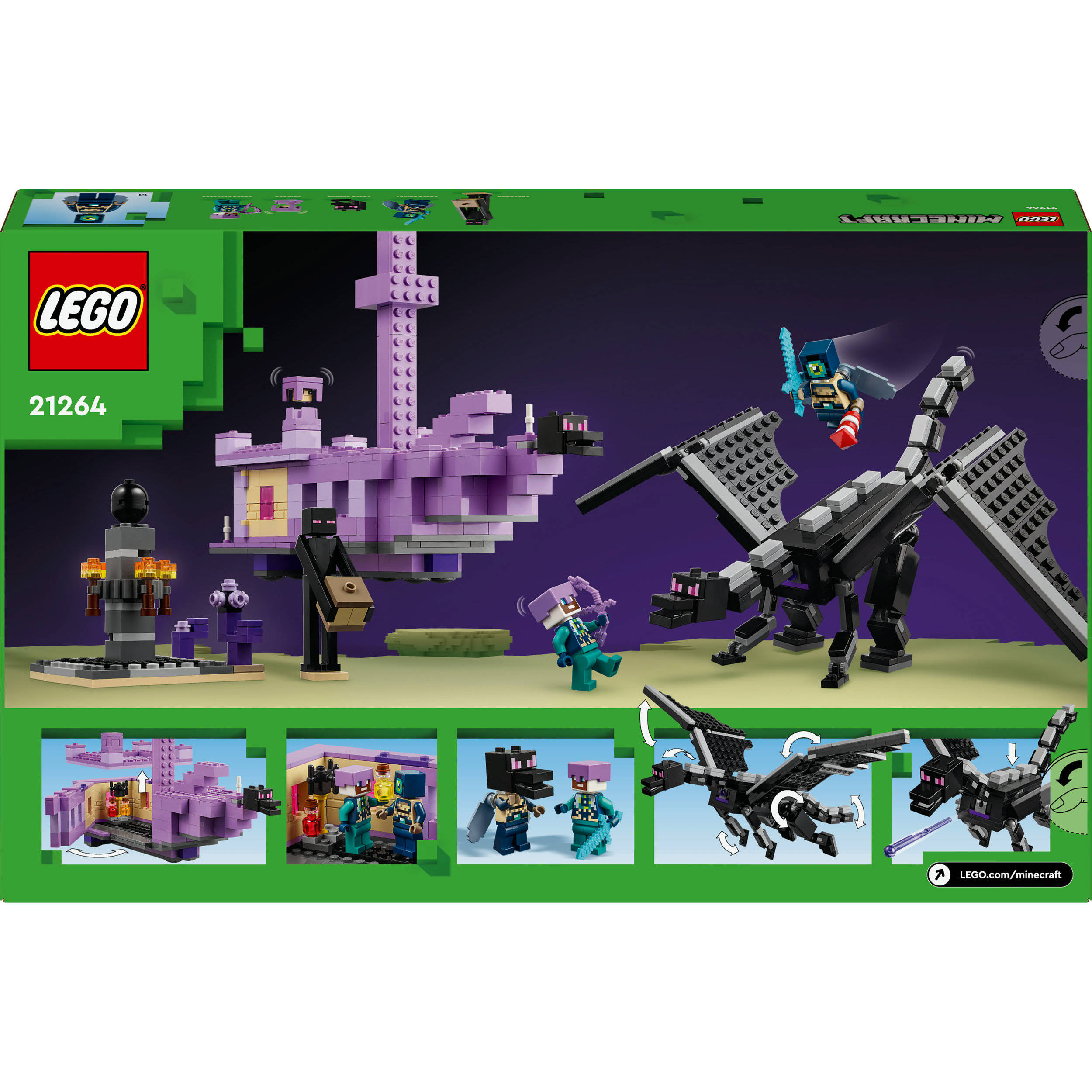 LEGO De Enderdraak en het End-schip, Draken Speelgoed voor Kinderen 21264