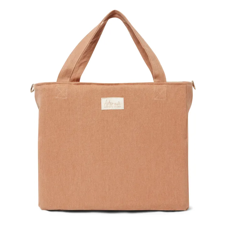 Adorna Sac zippé en lin | Terracotta