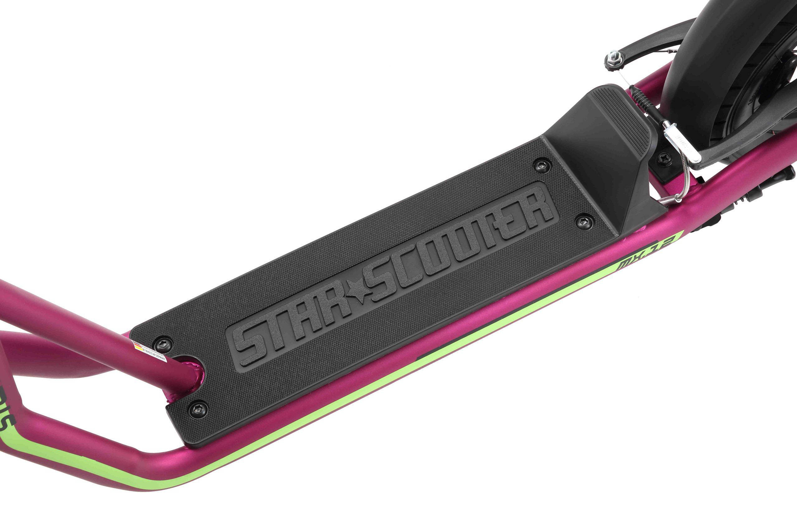STAR SCOOTER Autoped, 12 inch + 10 inch, donkerroze
