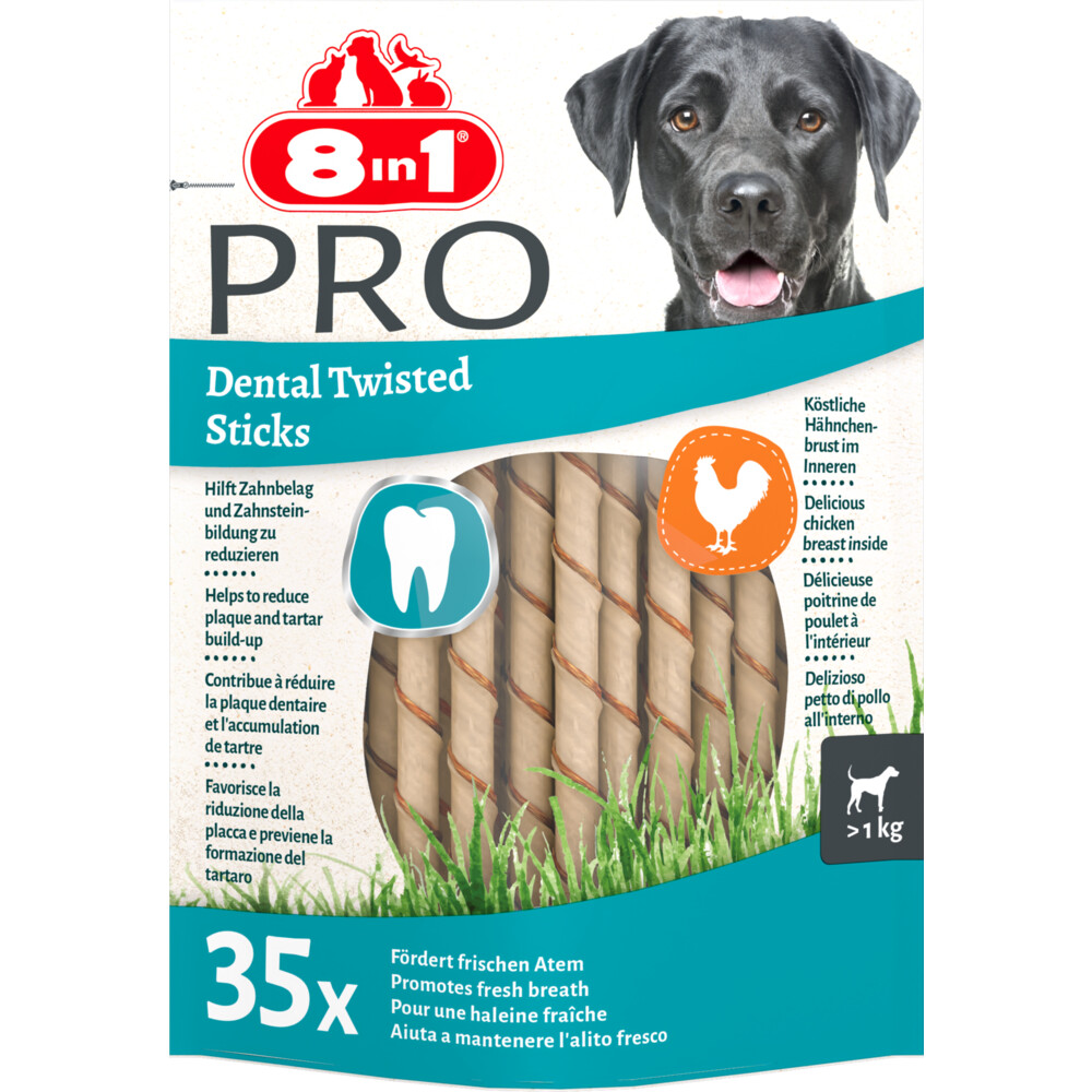 8in1 Delights Pro Dental Twist Sticks Kip35 stuks