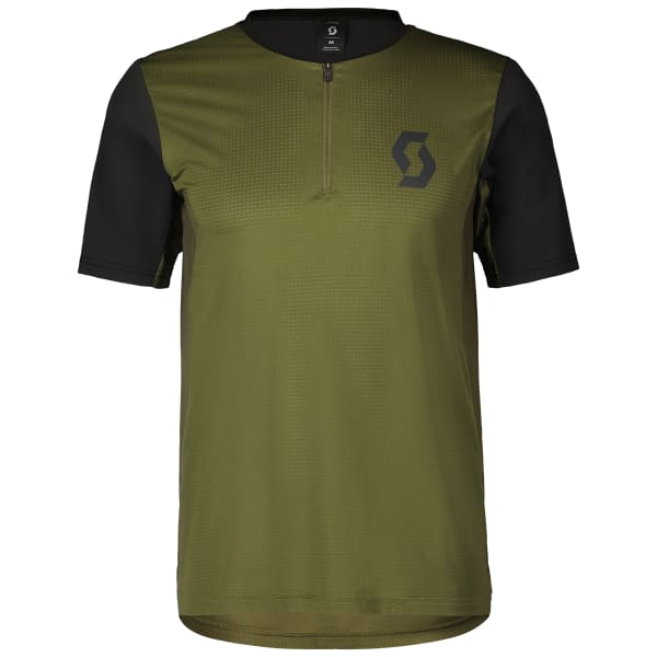 Maillot VTT SCOTT SHIRT M'S TRAIL VERTIC ZIP SS FIR GREEN/BLACK