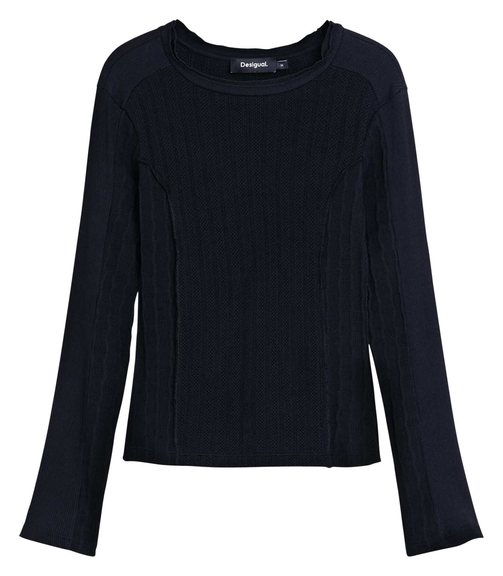 Tee-shirt perlé en coton mélangé | Noir