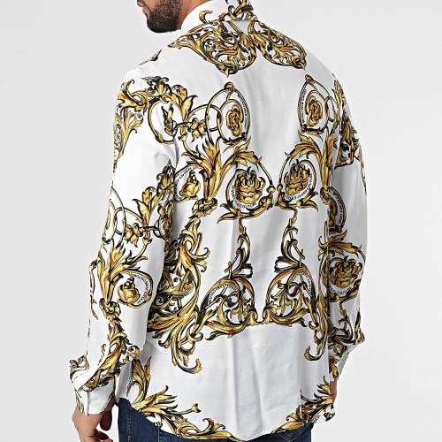 Chemise A Manches Longues Slim Print Garland 72GAL2S0 Blanc Renaissance
