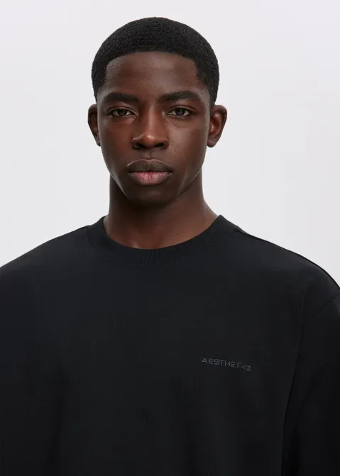 Oversized t-shirt block zwart (ZWART)