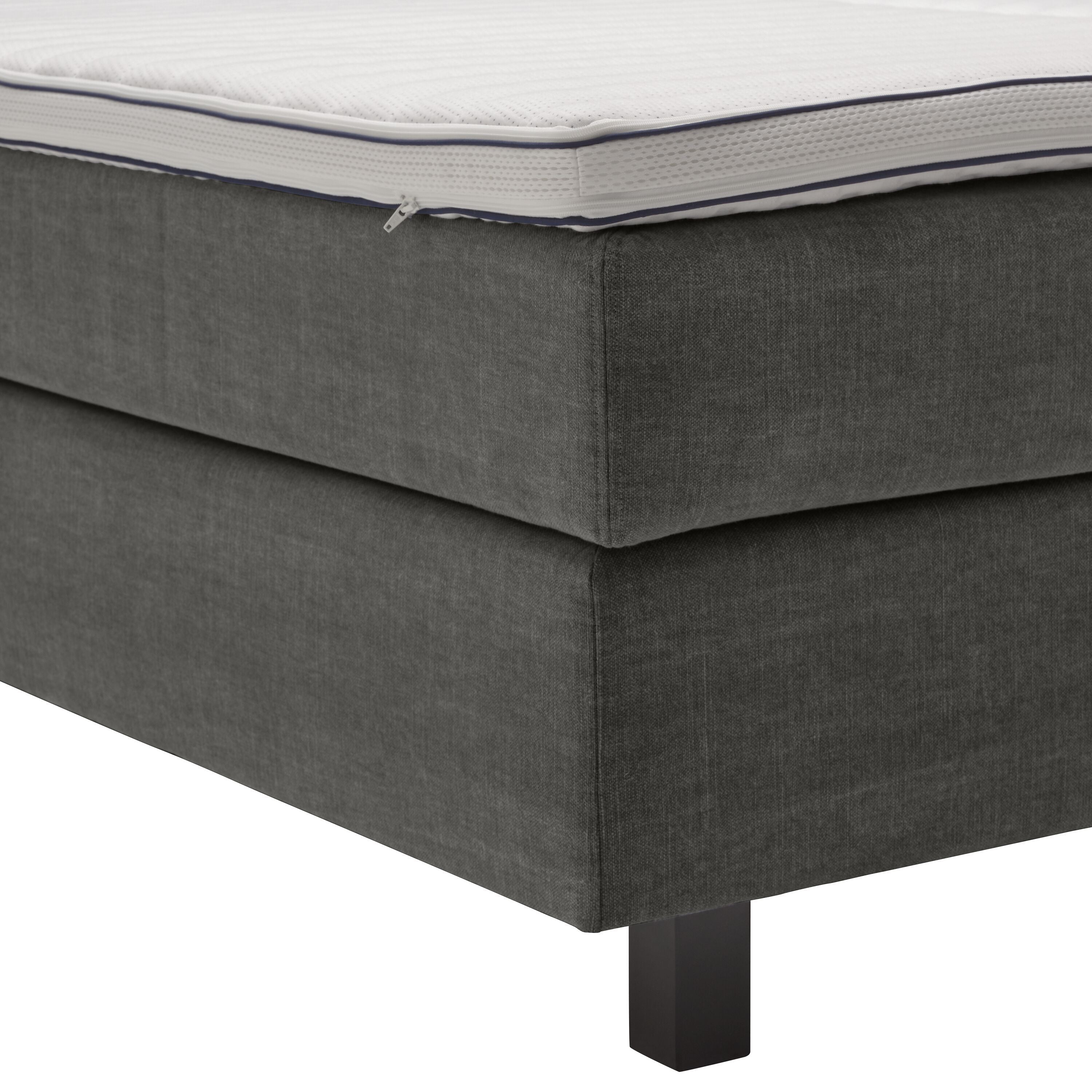 bico GOODNIGHT Boxspringbett - Mittelgrau / B: 160.0 cm x T: 200.0 cm