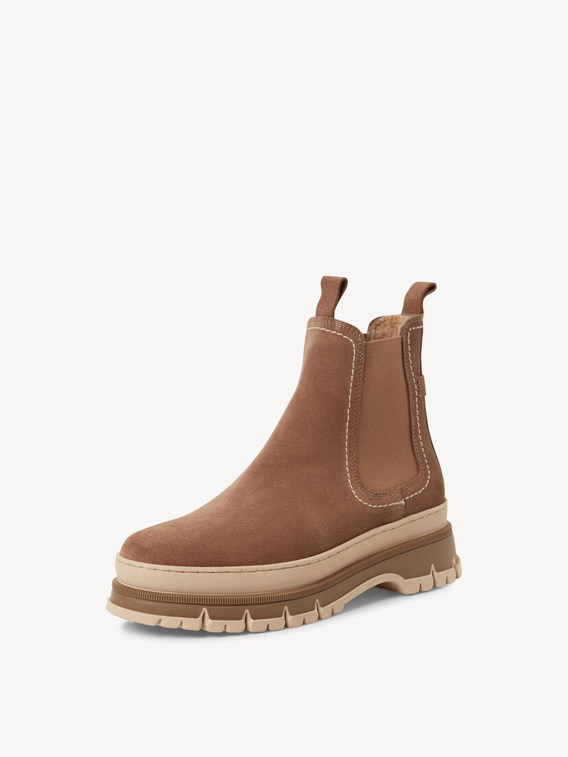 Leren Chelseaboot - beige