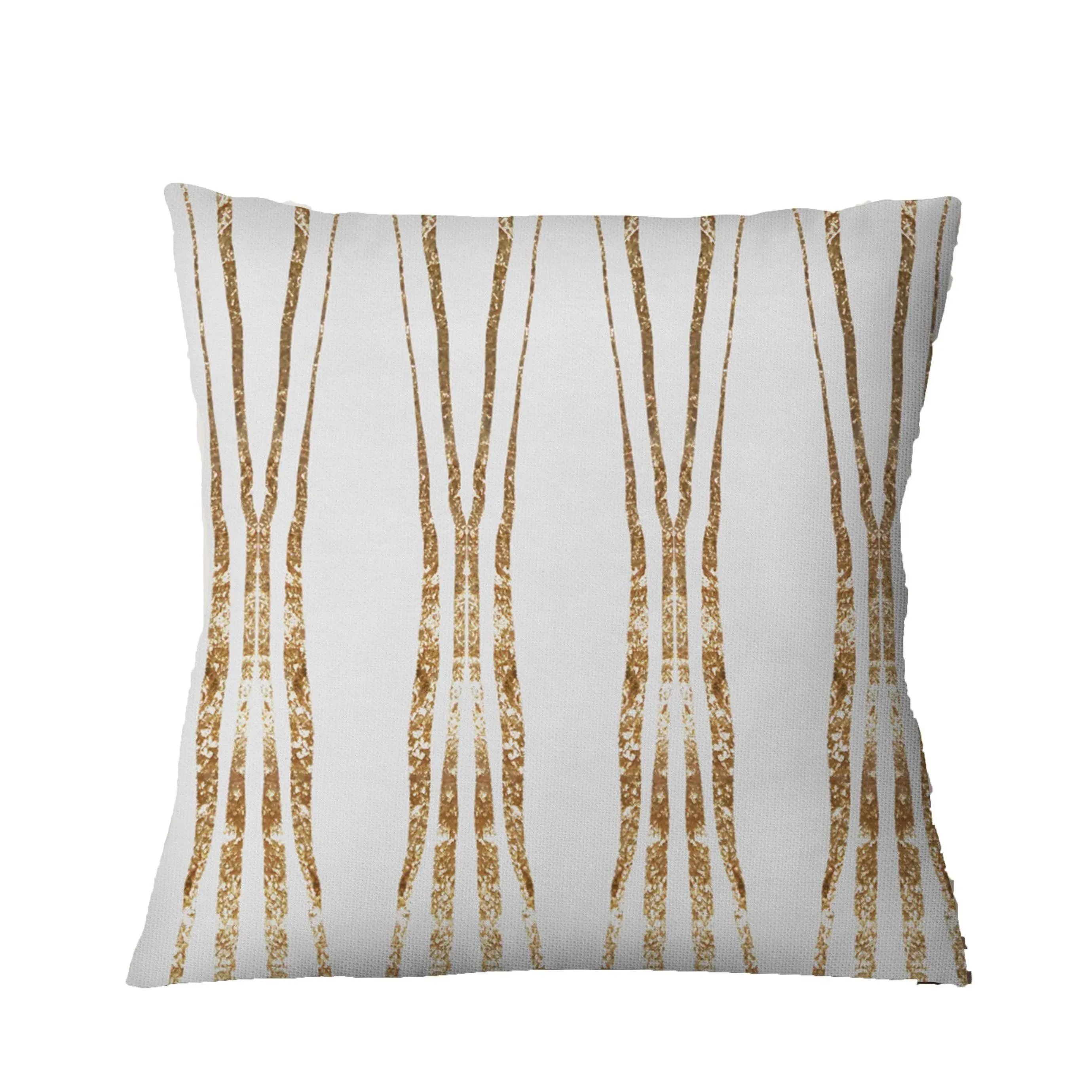 White Black Gold Pattern Pillow Cushion & Cover | Modern Decorative Throw Pillow | Sofa Living Room Bedroom Decoration