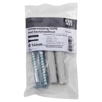KARWEI uni-plug 14x70mm   hdb 10x80mm 2ST